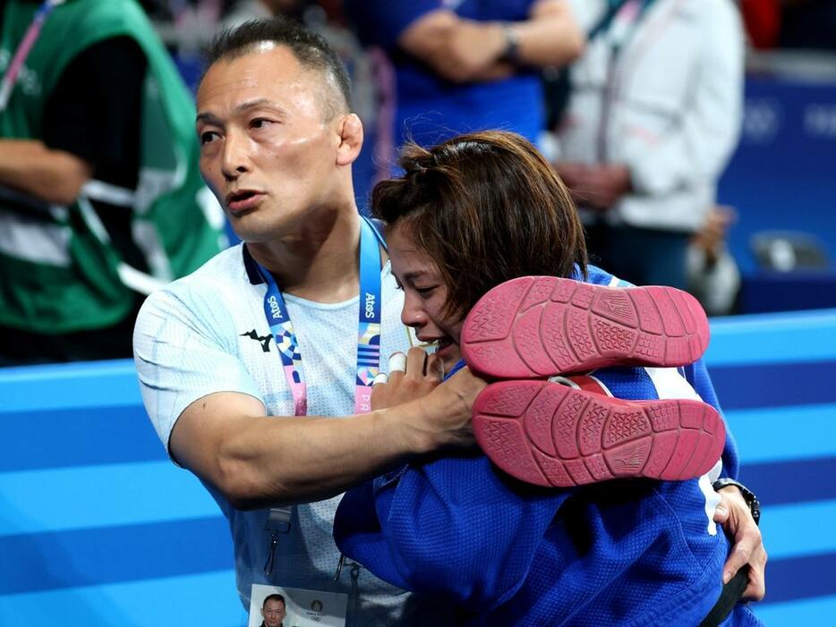 パリ五輪女子柔道52キロ級で2回戦敗退となった阿部詩（写真/Getty Images）