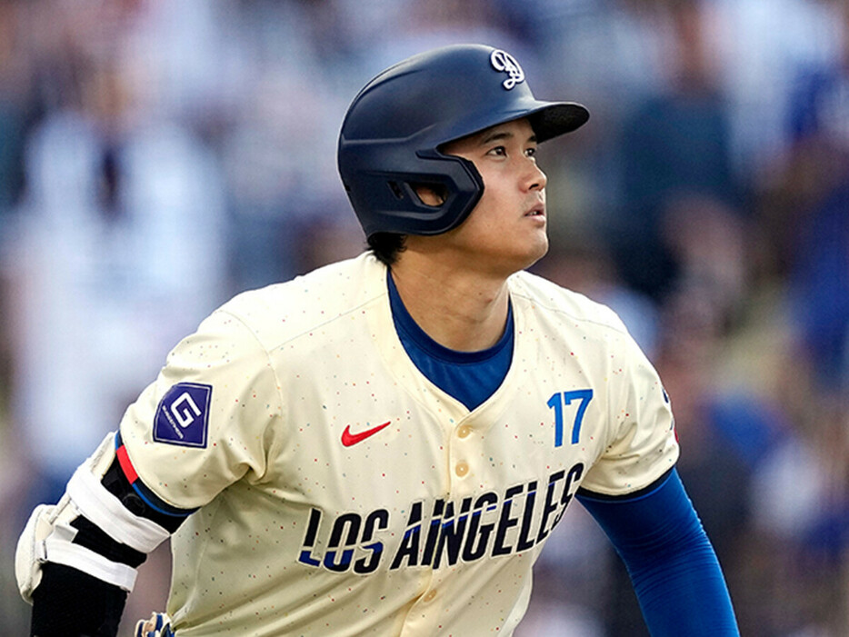 １番に入ってからさらに調子上げている大谷翔平　photo by AP/AFLO