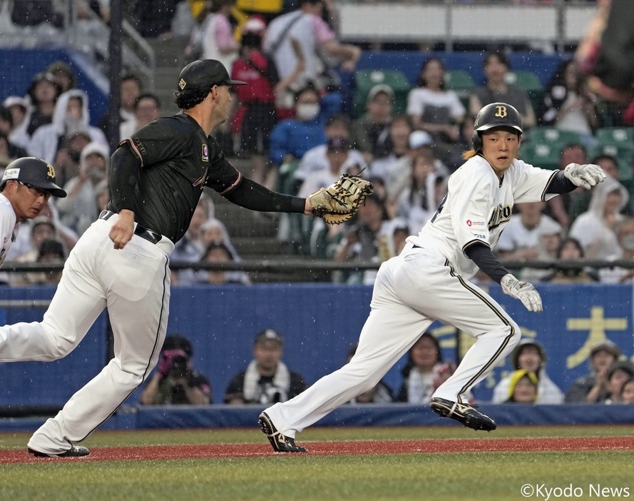 オリックス・大里昂生 (C)Kyodo News