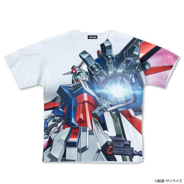 「機動戦士ガンダムSEED」シリーズのTシャツ「機動戦士ガンダムSEEDシリーズ グランプリ2024 MSイラスト フルパネルTシャツ（全3種）」（c）創通・サンライズ