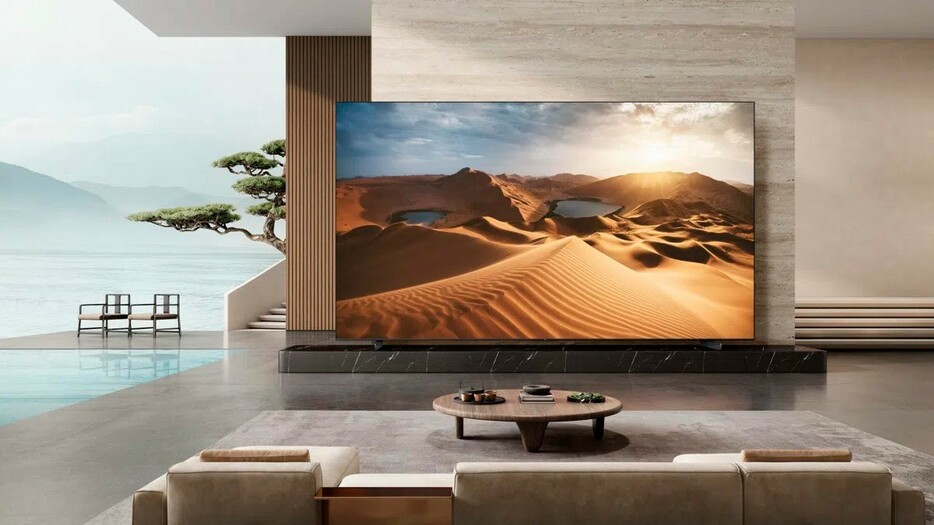 ▲ 圧巻の115インチテレビ「115X955MAX」。500万円（編集部調べ）／TCL