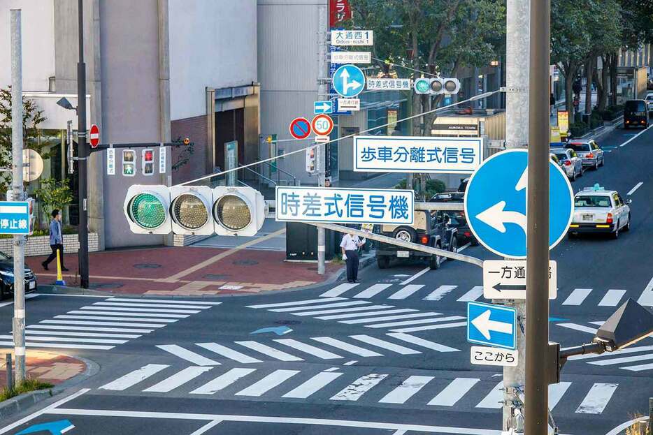 道路にある信号機は常に一定周期で青・黄・赤を繰り返しているように見えるが、実際は交通量や時間帯で制御が異なることが多い。