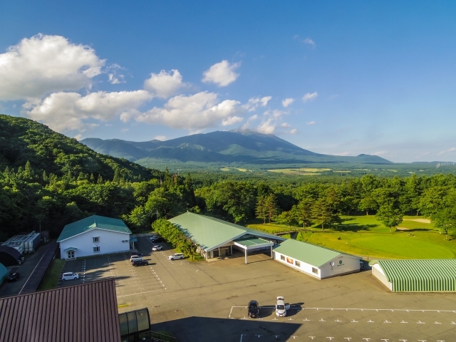 雫石町から見た岩手山