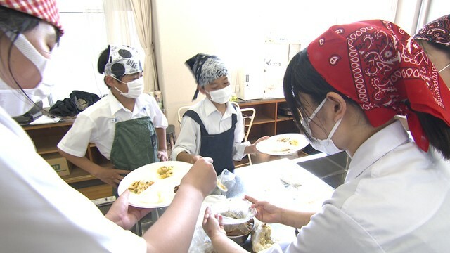 災害に備え　児童生徒らが非常食作りを体験