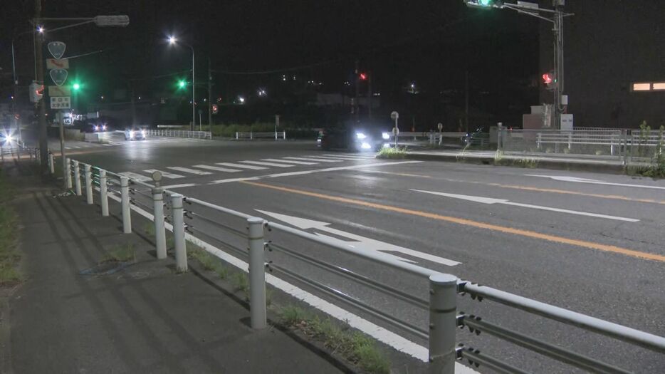 事故があった現場 愛知県幸田町