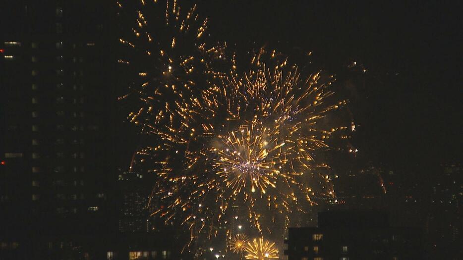 天神祭奉納花火の様子