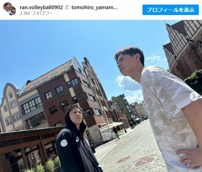 高橋藍、山本智大との「トモとランの大冒険inポーランド」の様子を公開！　※「高橋藍」Instagram