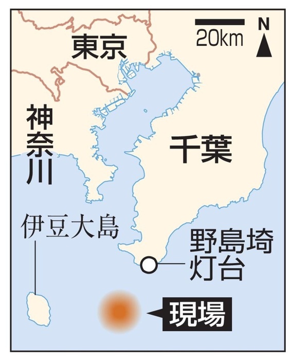 千葉県・野島埼灯台沖の現場