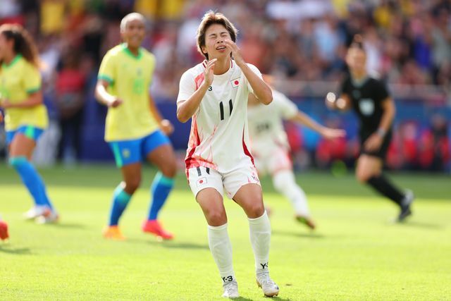 シュートを外した田中美南選手(写真：森田直樹/アフロスポーツ)