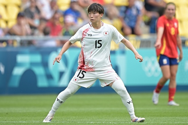 藤野が逆転負けしたスペイン戦を振り返った。写真：金子拓弥 (サッカーダイジェスト写真部／JMPA代表撮影)