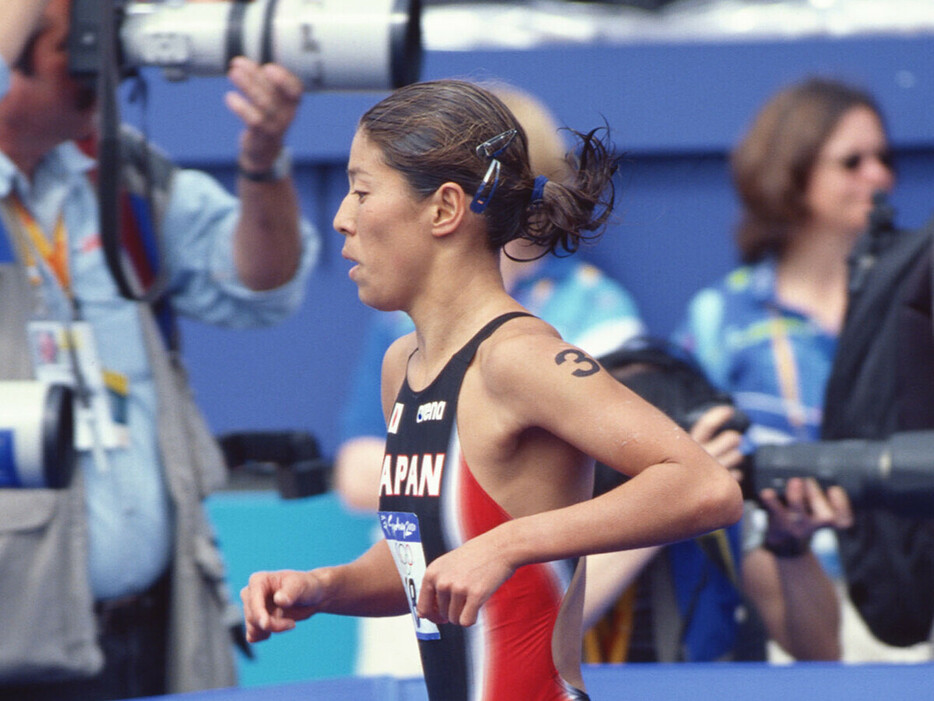 トライアスロンが正式種目になった2000年のシドニー五輪に出場した庭田清美さんphoto by Jun Tsukida/AFLO SPORT