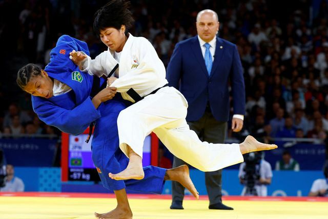 3位決定戦で激しい戦いを見せた舟久保遥香選手(写真:ロイター/アフロ)