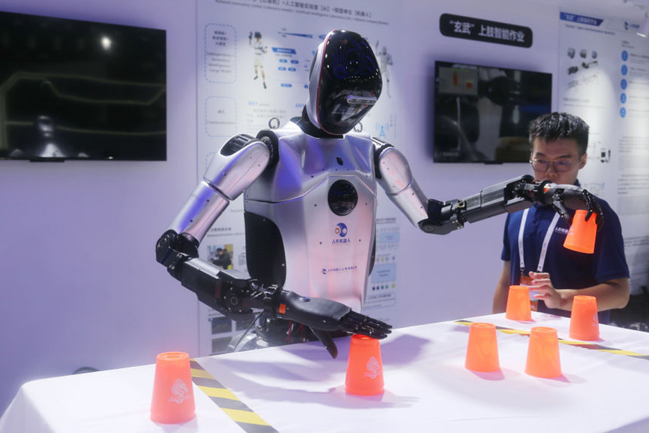 AI Robot at 2024 WAIC in Shanghai（Photo by Costfoto/NurPhoto via Getty Images）