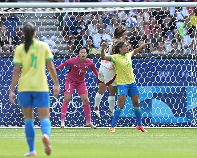 ブラジル戦で先手を取られた日本。写真：金子拓弥 (サッカーダイジェスト写真部／JMPA代表撮影)