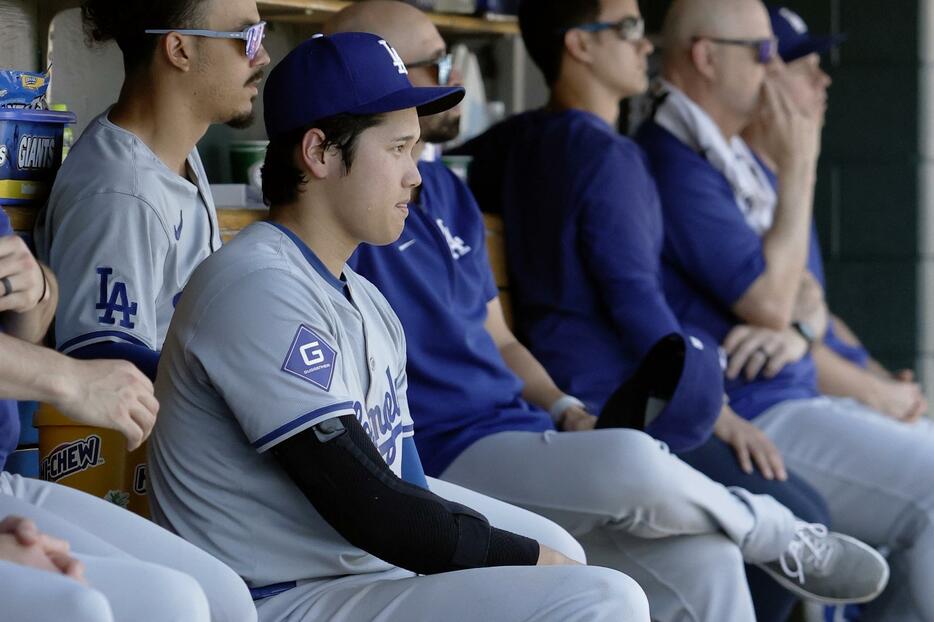 大谷が200号を放ちながらも、逆転負けを喫したドジャース。(C)Getty Images