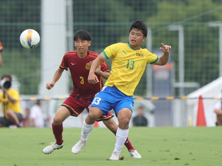 決勝ゴールを決めた帝京FW13土屋裕豊