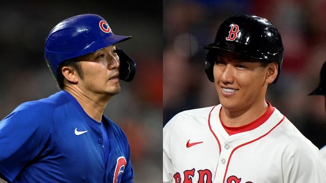 鈴木誠也選手と吉田正尚選手(写真：AP/アフロ)