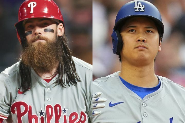 ドジャース大谷翔平とフィリーズの“親友”マーシュ。(C)Getty Images