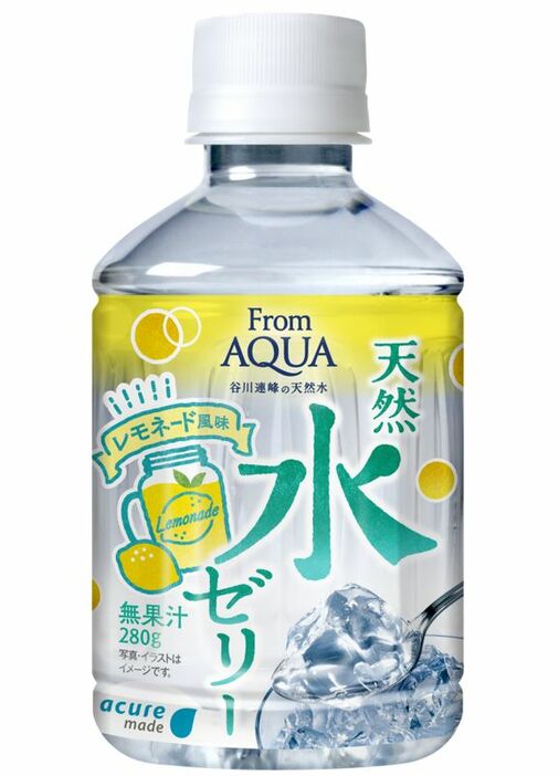 「From AQUA 天然水ゼリー レモネード風味」（280g）