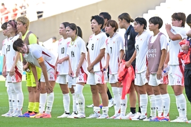 五輪初戦でスペインに敗れた、なでしこジャパン。写真：金子拓弥（サッカーダイジェスト写真部／JMPA代表撮影）