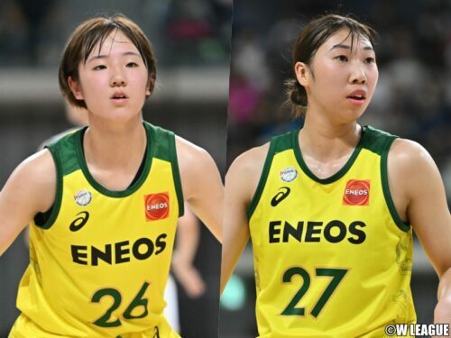 高卒ルーキーながら早くも存在感を放った田中と八木（左から順に）[写真]＝W LEAGUE