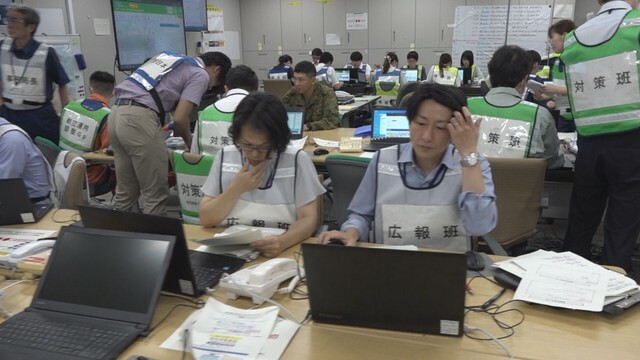 災害対策本部室　香川県庁