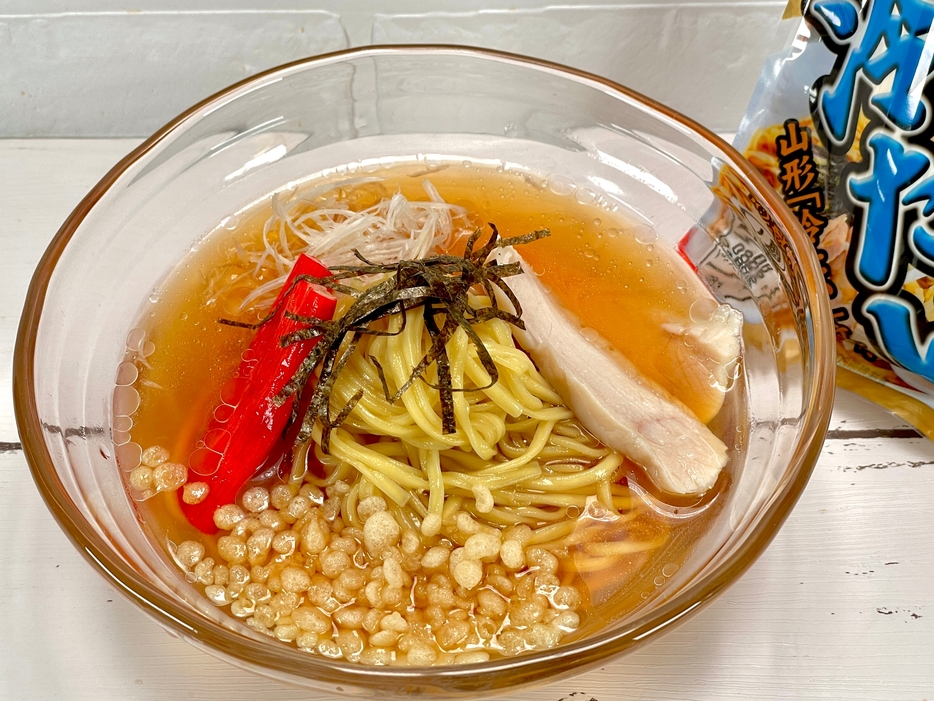 山形はそばから派生したラーメン文化であるが故に、のどごしがポイント