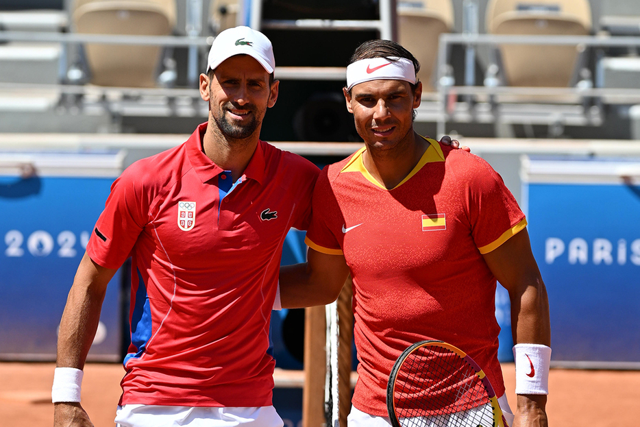 通算60度目の対戦となったノバク・ジョコビッチ（写真左）とラファエル・ナダル（Photo by Getty Images）