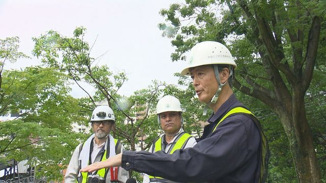 愛媛 松山城・城山の土砂崩れ　愛媛大学教授らが現地調査