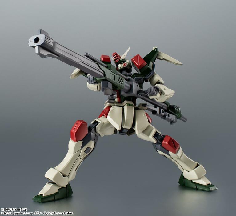 「機動戦士ガンダムSEED」のバスターガンダムのフィギュア「ROBOT魂＜SIDE MS＞ GAT-X103 バスターガンダム ver. A.N.I.M.E.」（c）創通・サンライズ