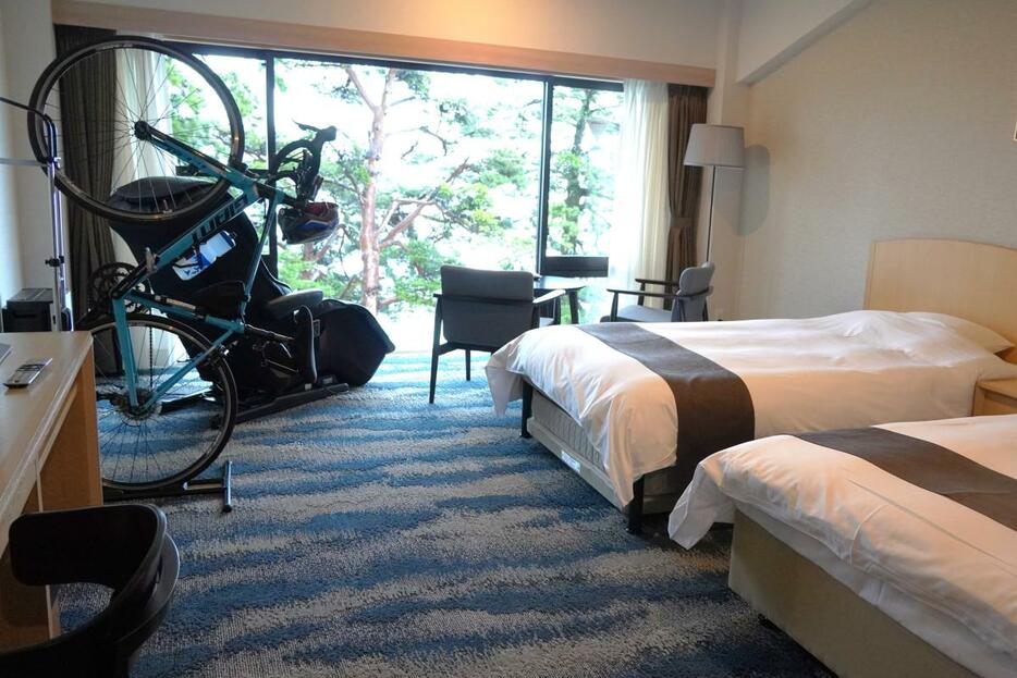 自転車を室内に持ち込める洋室