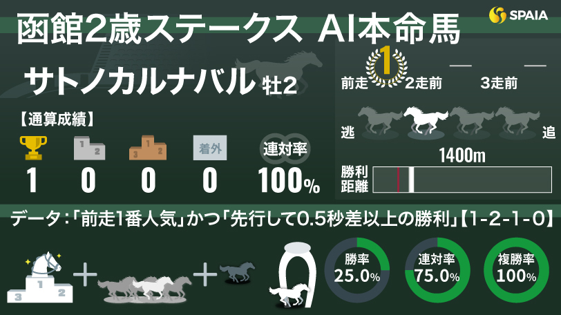 2024年函館2歳ステークスのAI本命馬：サトノカルナバル