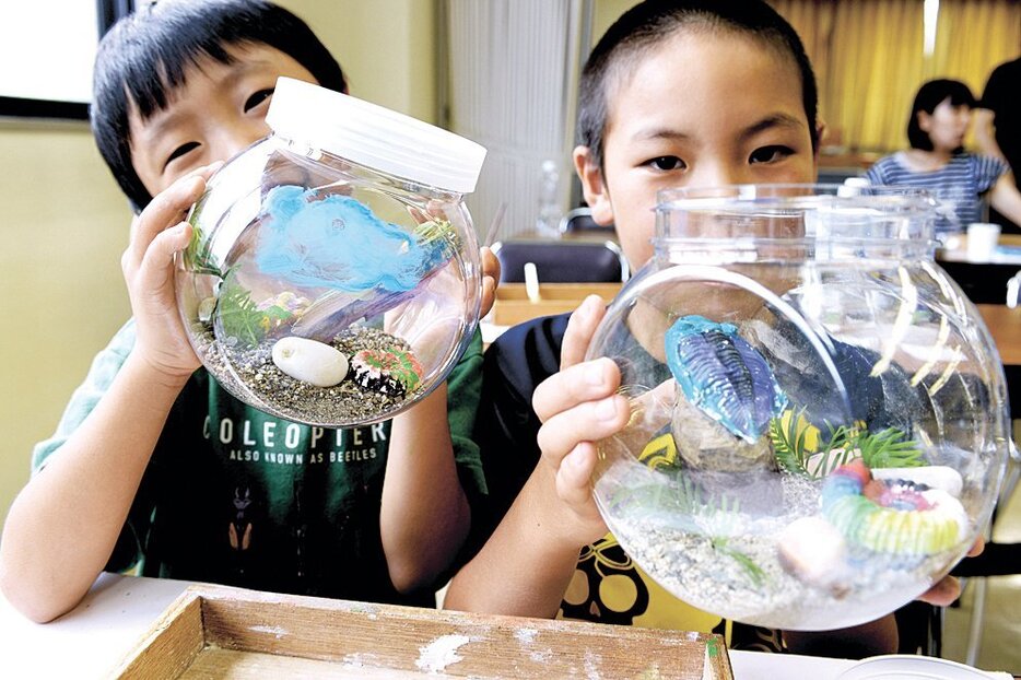 子供たちが作った「古生物の部屋」