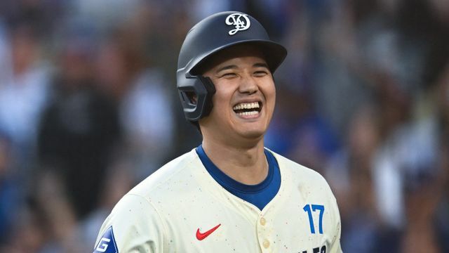 今季第23号HRを放ち笑顔のドジャース・大谷翔平選手(写真:USA TODAY Sports/ロイター/アフロ)
