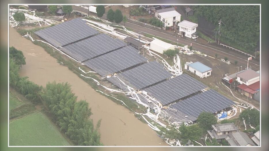 氾濫した岐阜県関市の津保川 2018年7月