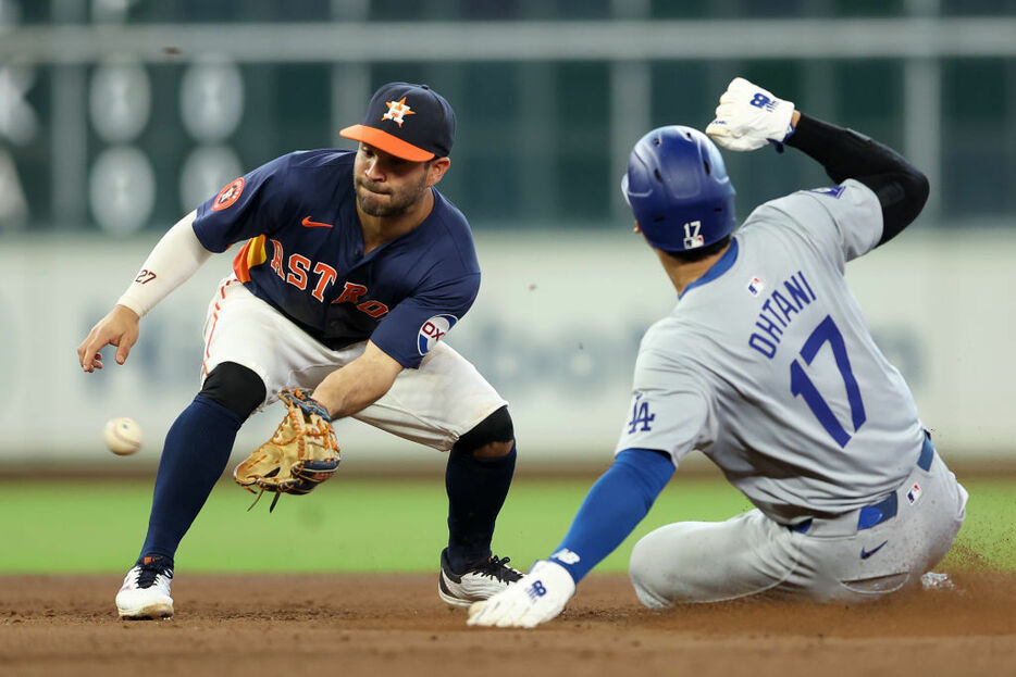 今季27個目の盗塁に成功した大谷翔平