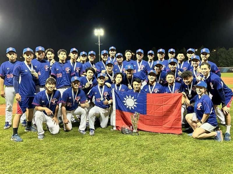 プラハ・ベースボールウイークで準優勝したU23台湾代表（中華民国野球協会提供）