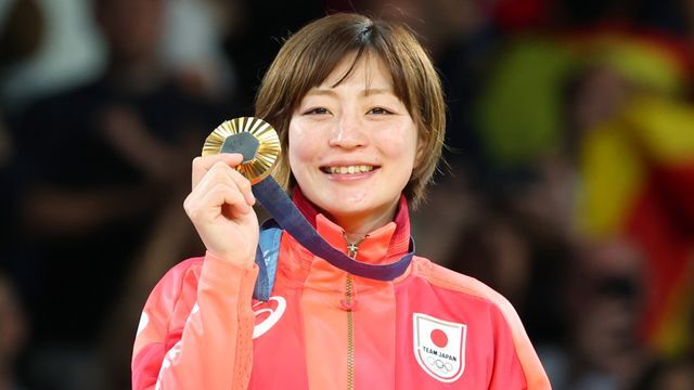 柔道女子48キロ級で金メダルを獲得した角田夏実選手(写真：YUTAKA/アフロスポーツ)