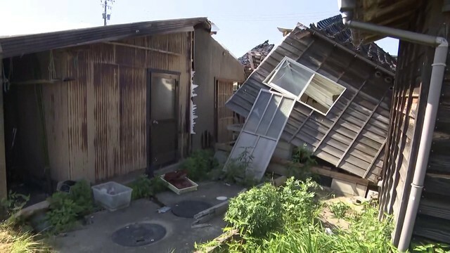 震災直後よりも傾いてしまった中島さんの自宅