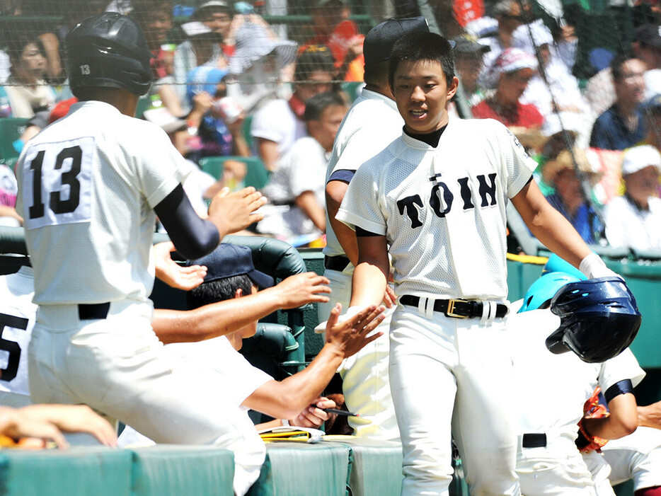 2012年夏の甲子園決勝で先制のホームランを放った白水健太　photo by Sankei Visual