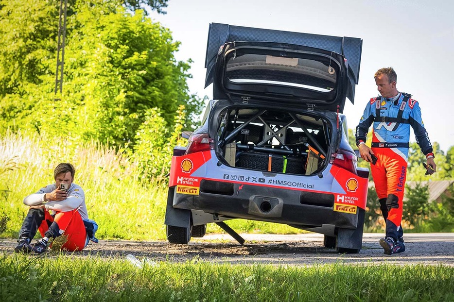 2024年WRC第7戦ラリー・ポーランド　アンドレアス・ミケルセン／トルステイン・エリクセン組（ヒョンデi20 Nラリー1）