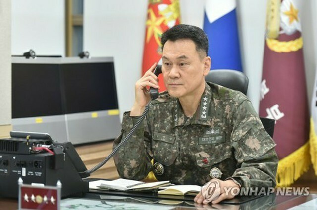 韓国軍の金明秀・合同参謀本部議長（合同参謀本部提供）＝（聯合ニュース）≪転載・転用禁止≫