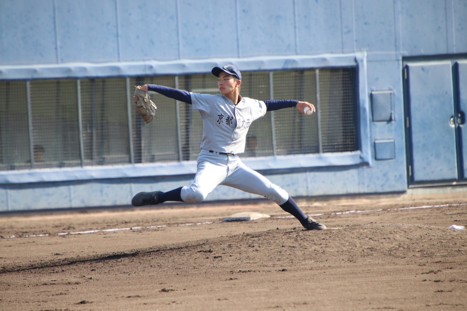 京都外大西・田中 遙音投手（3年）※写真は過去の取材より