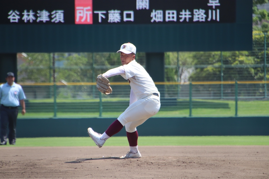 6回無失点の好投を見せた伊香先発の竹原夏輝