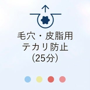 「毛穴・皮脂用」モード（25分間）は青色、黄色、赤色、近赤外LEDを照射