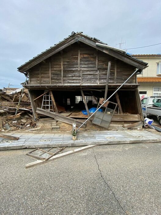 震災後の池下さんの自宅兼工房