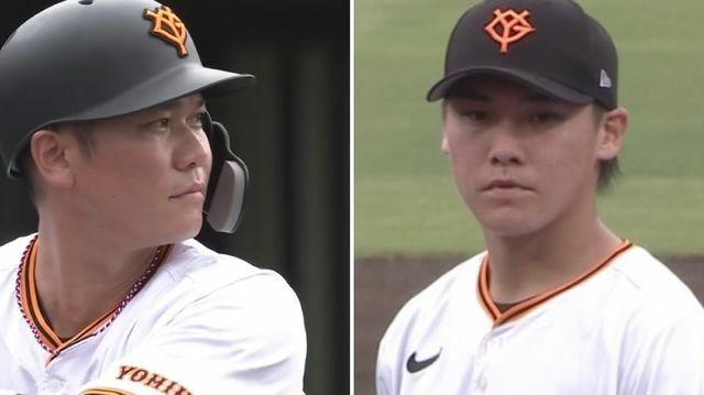 坂本勇人選手(左)と京本眞投手(右)画像:日テレジータス