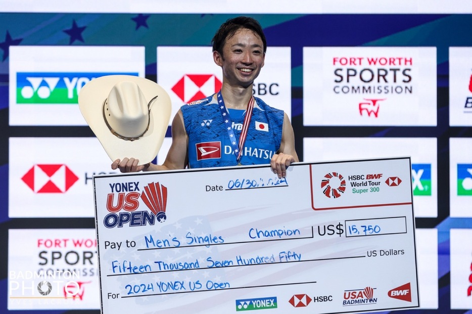 世界ランキング54位の田中湧士が、中国選手を破って優勝