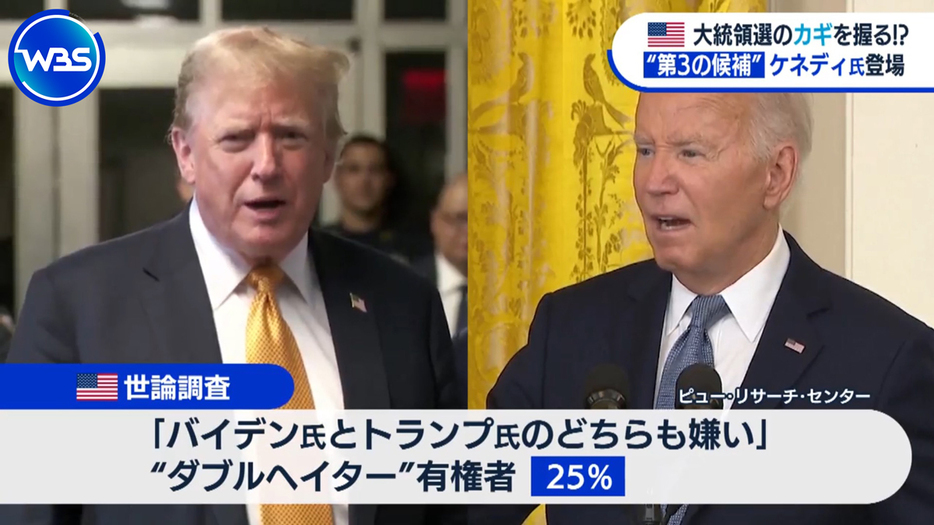 「バイデン氏とトランプ氏のどちらも嫌い」と答えた人は25%