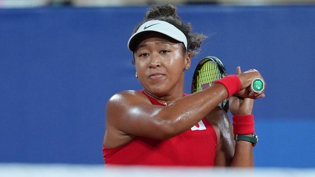 パリ五輪女子シングルス1回戦で敗退した大坂なおみ選手(写真：USA TODAY Sports/ロイター/アフロ)